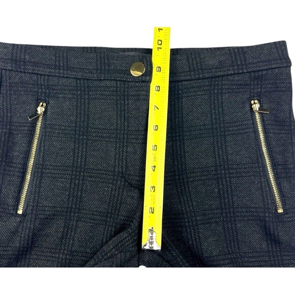 Ann Taylor Cropped Leggings Multicolor Plaid Pockets Size 6 Small Flaw on Length - Picture 12 of 16